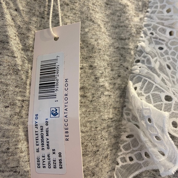 Rebecca Taylor Livy Eyelet Jersey Dress XS - Picture 8 of 12